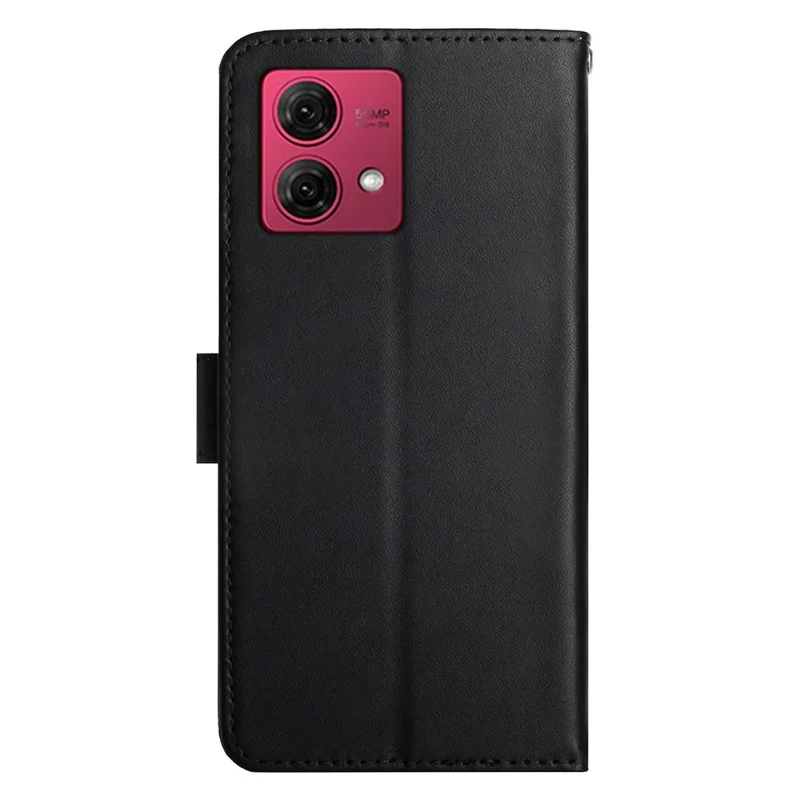 HT02 Para Motorola Edge 40 Neo 5G Case Genuine Cow Leather Phone Cover - Preto
