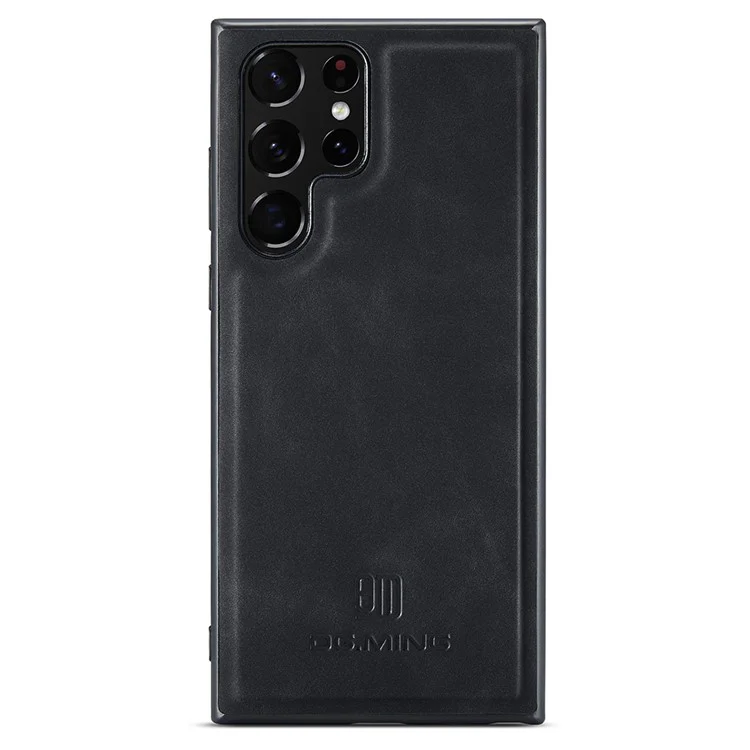 DG.MING Для Samsung Galaxy S22 Ultra 5G Чехол PC+TPU+PU Анти-Капли Чехол для телефона - Черный