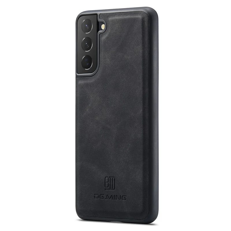 DG.MING Para Samsung Galaxy S23 Case Anti-Drop PC+TPU+PU Capa de Telefone - Preto