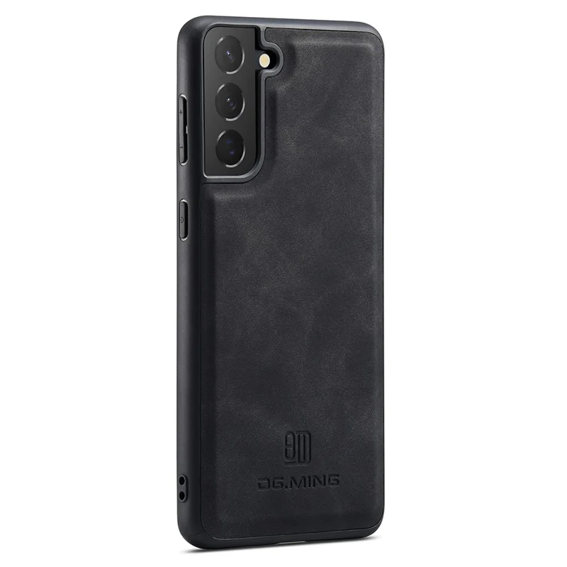 DG.MING Para Samsung Galaxy S23 Case Anti-Drop PC+TPU+PU Capa de Telefone - Preto