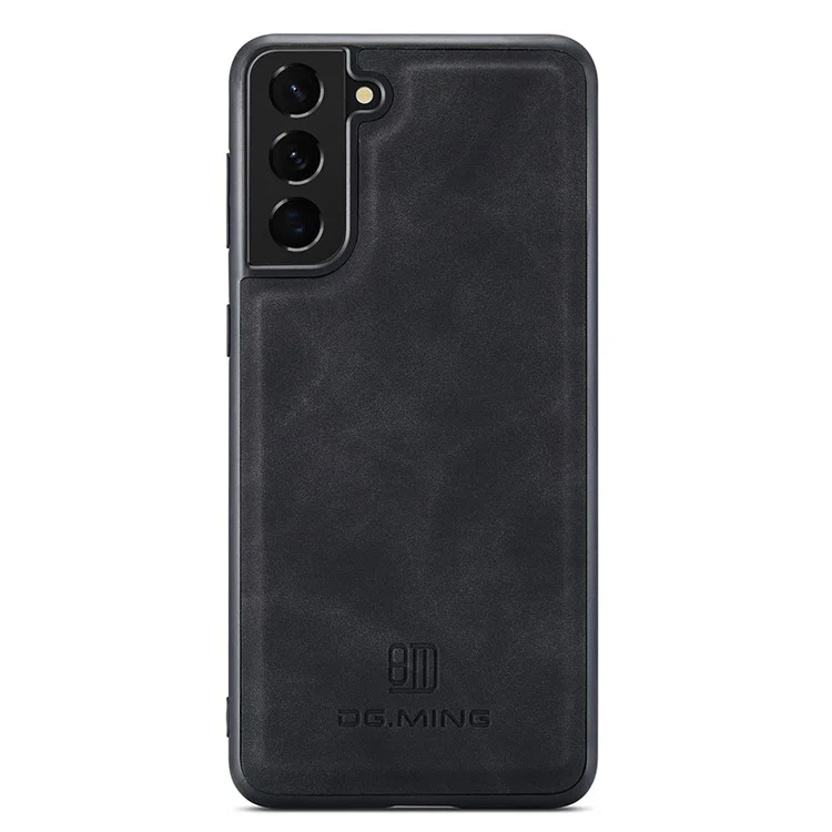DG.MING Para Samsung Galaxy S23+ Case PC+TPU+PU Anti-Arranhões Capa de Telefone - Preto