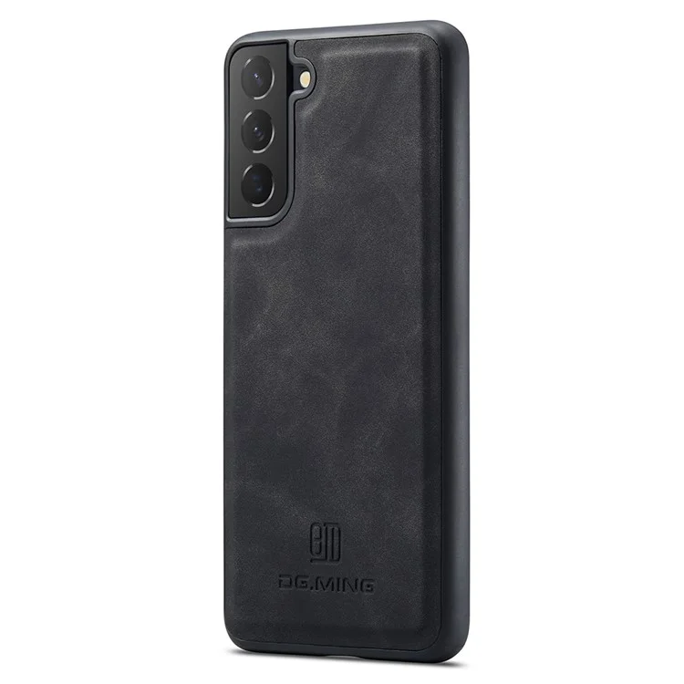DG.MING Para Samsung Galaxy S23+ Case PC+TPU+PU Anti-Arranhões Capa de Telefone - Preto
