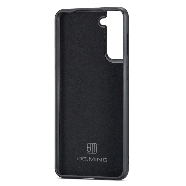 DG.MING Slim Phone Cover for Samsung Galaxy S22+ 5G Case PC+TPU+PU Shockproof Case - Black