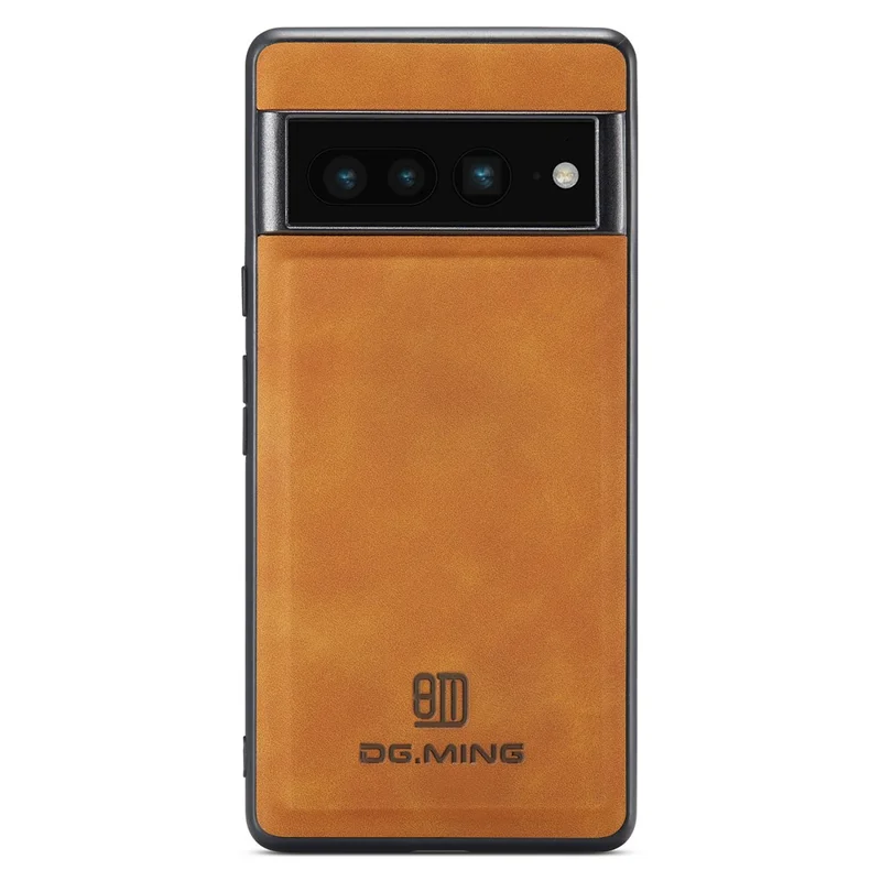 Coque de téléphone anti-chute DG.MING pour Google Pixel 7 Pro 5G, boîtier en PC+TPU+PU mince - Marron