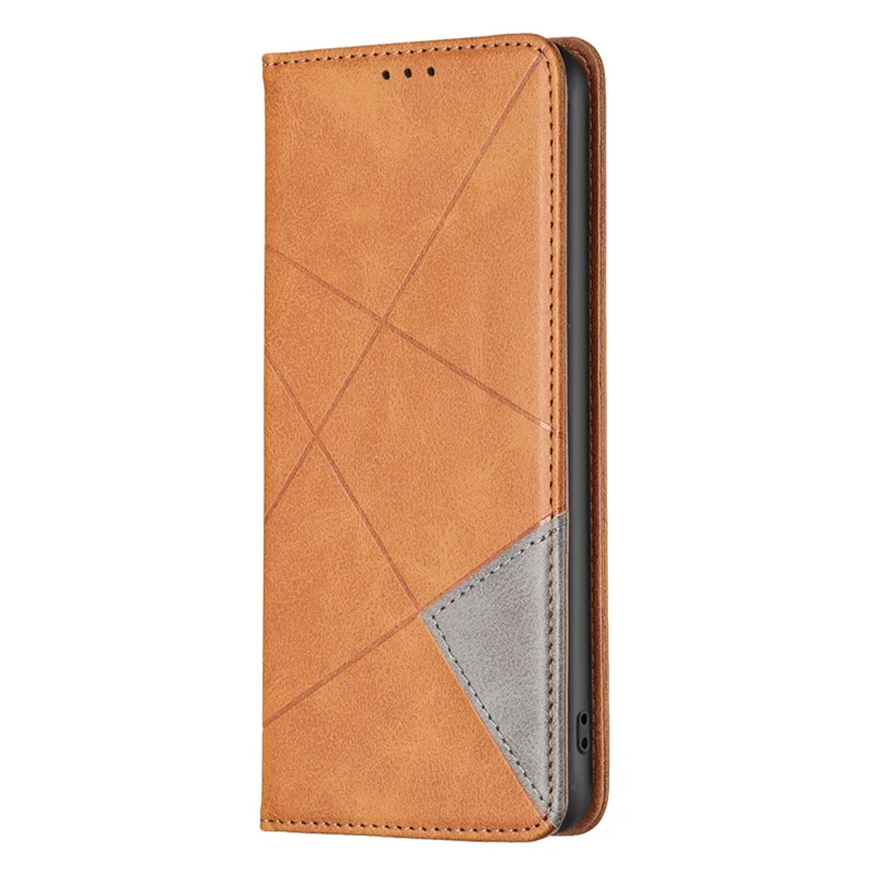For Motorola Moto G54 5G Cover Imprinted PU Leather Wallet Cell Phone Case - Yellow