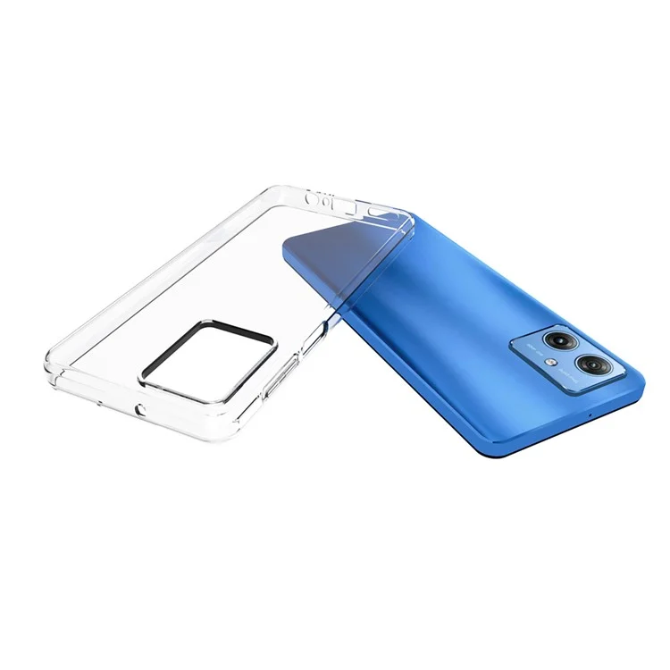 Capa para Motorola Moto G54 5G, Caso Super Fino e Transparente em TPU, Capa de Smartphone (Orifício Grande na Lente Traseira)