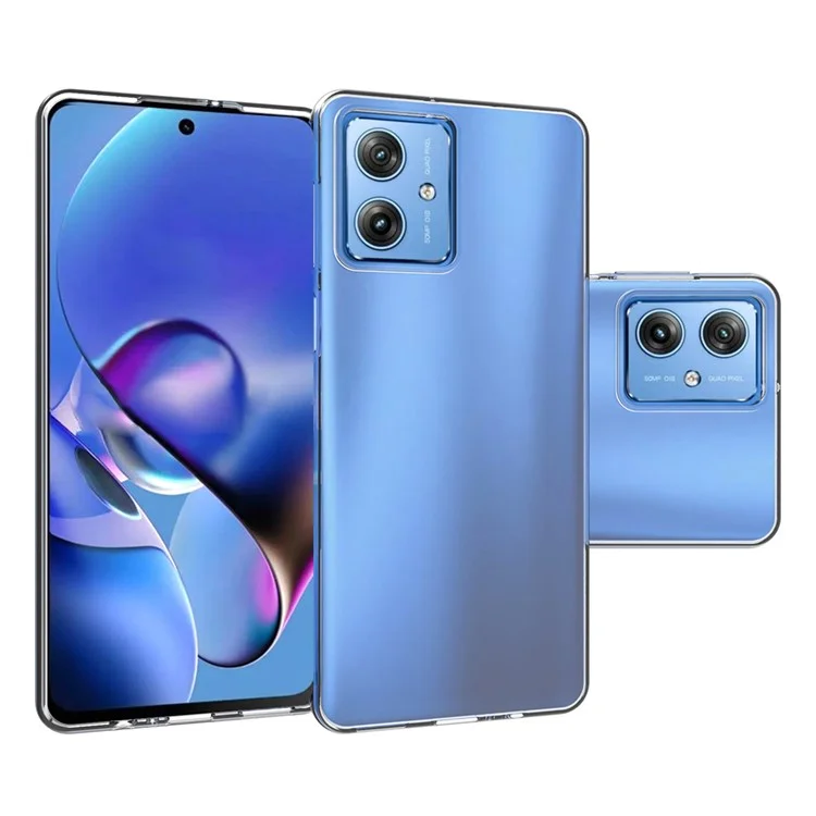 Capa para Motorola Moto G54 5G, Caso Super Fino e Transparente em TPU, Capa de Smartphone (Orifício Grande na Lente Traseira)
