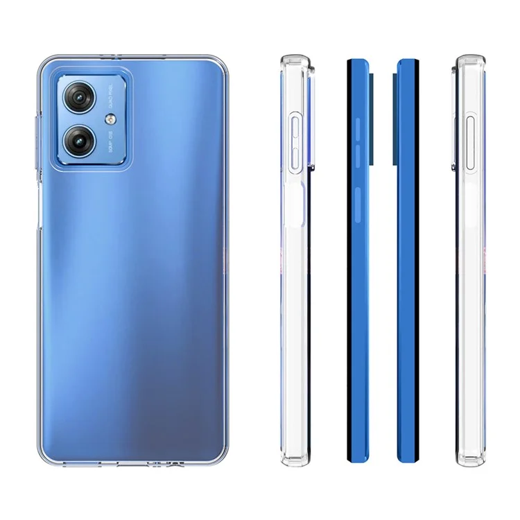 Capa para Motorola Moto G54 5G, Caso Super Fino e Transparente em TPU, Capa de Smartphone (Orifício Grande na Lente Traseira)