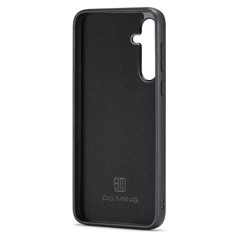 DG.MING Protective Cover for Samsung Galaxy S23 FE Case Anti-Drop PC+TPU+PU Phone Case - Black