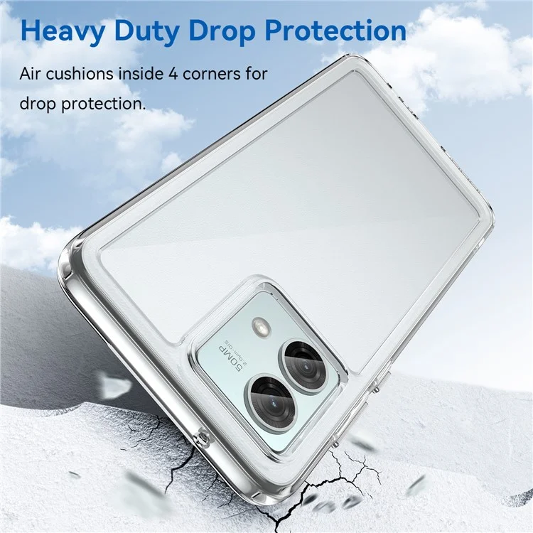 Para el caso del teléfono Motorola Moto G84 5G Electroplating Buttons Acrylic+TPU Cover (Big Rear Lens Hole)