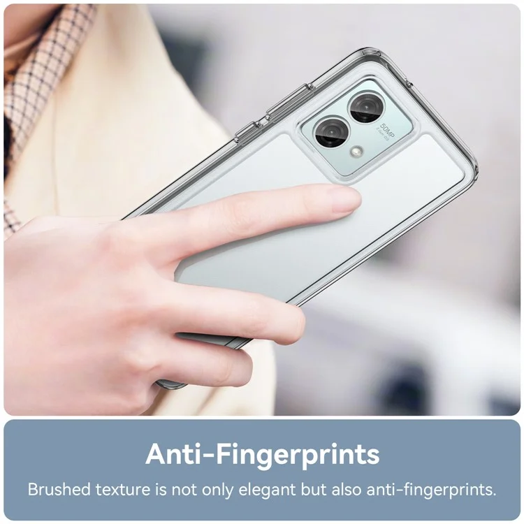 Para el caso del teléfono Motorola Moto G84 5G Electroplating Buttons Acrylic+TPU Cover (Big Rear Lens Hole)