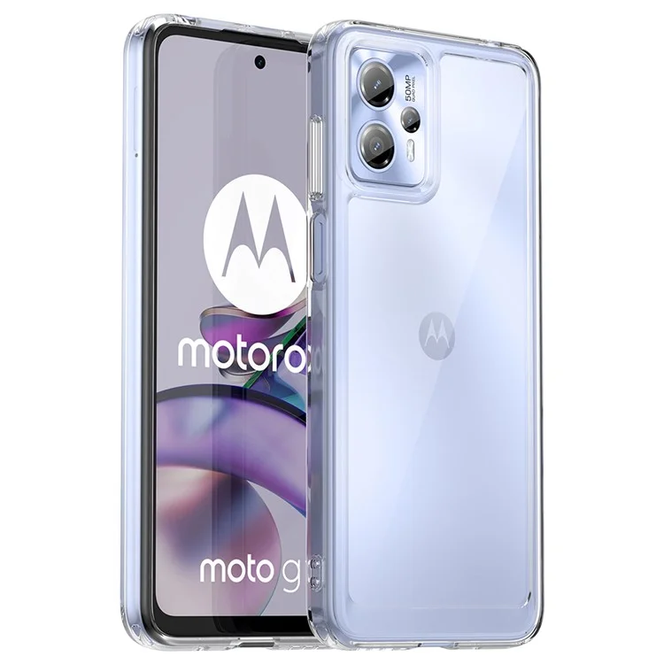 Für Motorola Moto G23 4G Handyhülle, kristallklare Handyhülle (großes Kameralinsenlochrücken)