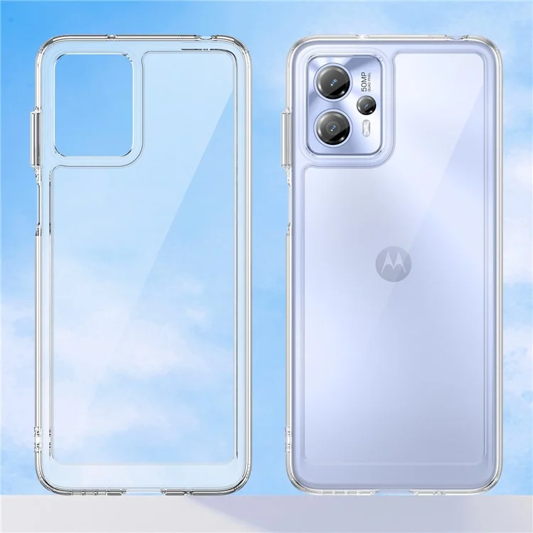 Für Motorola Moto G23 4G Handyhülle, kristallklare Handyhülle (großes Kameralinsenlochrücken)