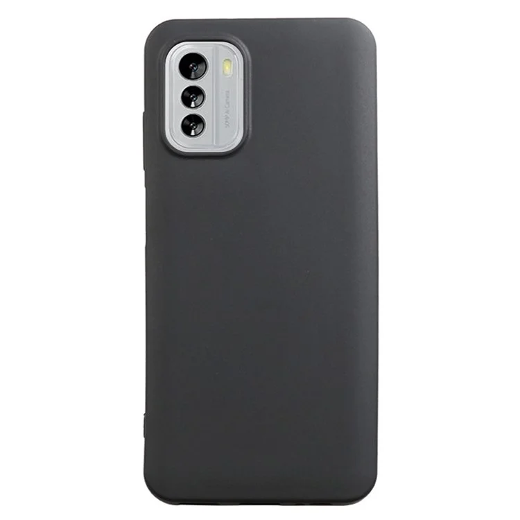 For Nokia G60 5G Case Matte TPU Phone Cover Bump Proof Back Shell (Big Rear Lens Hole) - Black