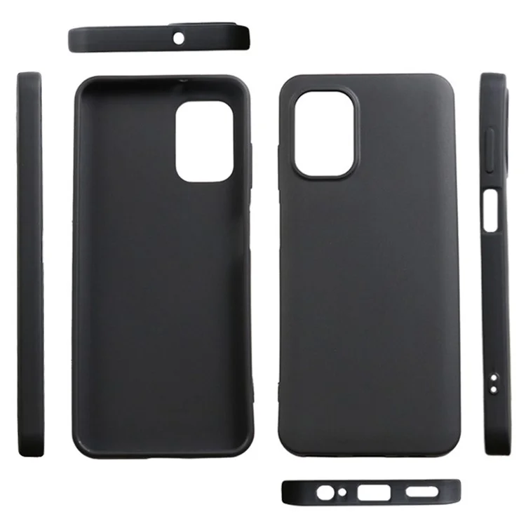 For Nokia G60 5G Case Matte TPU Phone Cover Bump Proof Back Shell (Big Rear Lens Hole) - Black