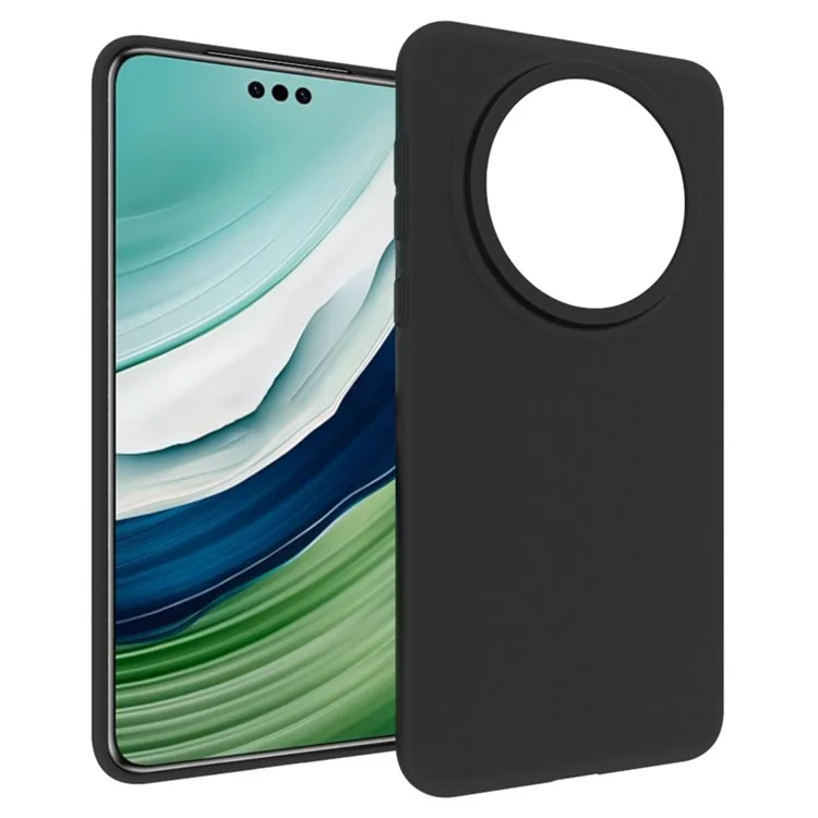 Für Huawei Mate 60 Pro+ Hülle Kratzfeste TPU Handy-Rückenschale (Großes Rückkameraloch) - Schwarz