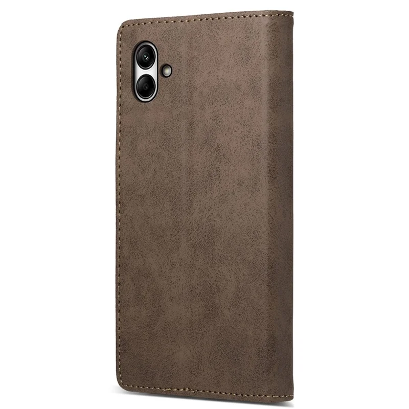 DF-05 Para Capa de Smartphone Samsung Galaxy A05 4G Caso de Couro PU Suporte de Exibição - Marrom