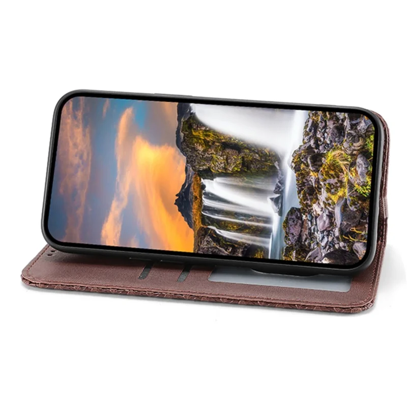 Für Samsung Galaxy A05 4G Hülle Geprägte PU-Leder-Brieftasche Stoßfeste Telefonabdeckung - Braun