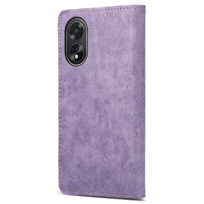 DF-05 Phone Cover for Oppo A38 4G Case RFID Blocking Phone Shell Leather Wallet - Purple
