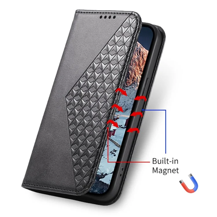 Для Oppo A38 4G чехол Печатный PU кожаный Просмотр Стенд Бумажник Чехол для телефона - Черный