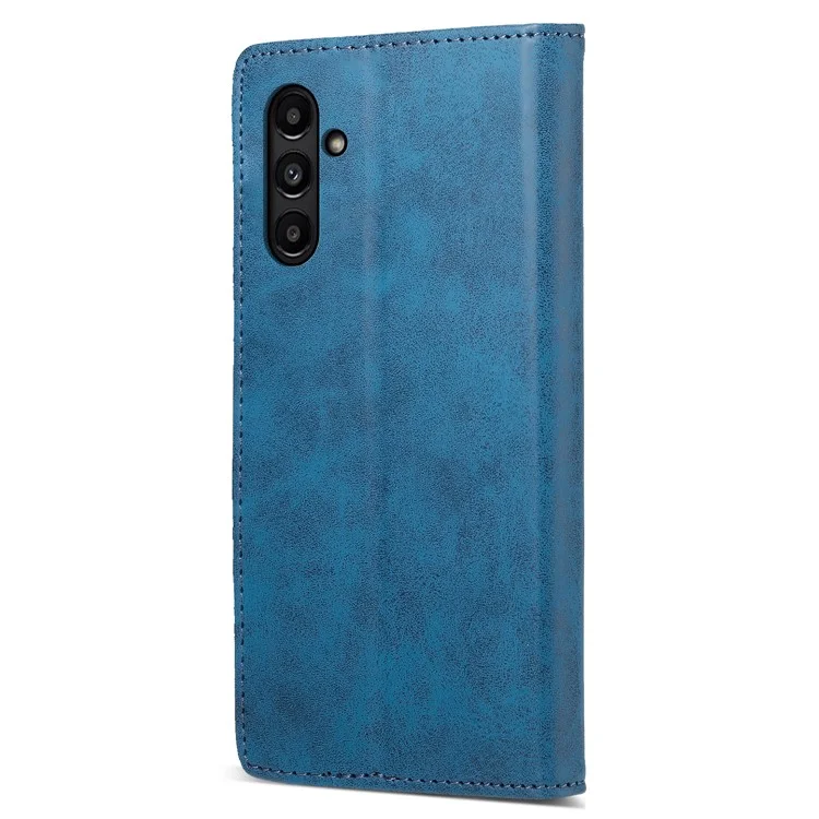 DF-05 Stand Cover for Samsung Galaxy A15 4G Case RFID Blocking Leather Phone Wallet Shell - Azul
