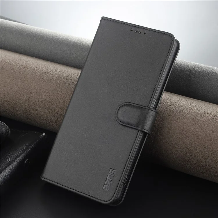AZNS para Oppo Reno8 T 5G / A1 Pro 5G Capa de telefone celular de couro antirrisco Flip Stand Wallet - Preto