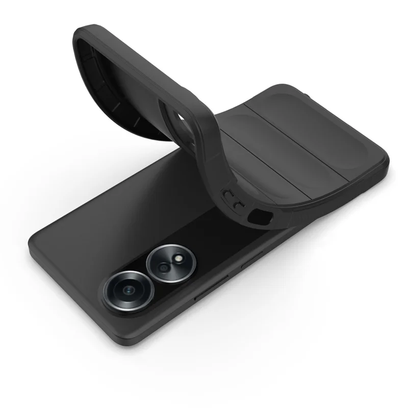 For Oppo A58 4G TPU Case Drop-proof Mobile Phone Back Cover - Dark Grey