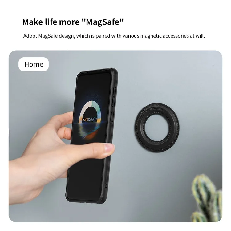 NILLKIN CamShield Prop Магнитная серия для Huawei Mate 60 Pro / 60 Pro+ Чехол Крышка объектива Подставка Чехол для телефона - Черный