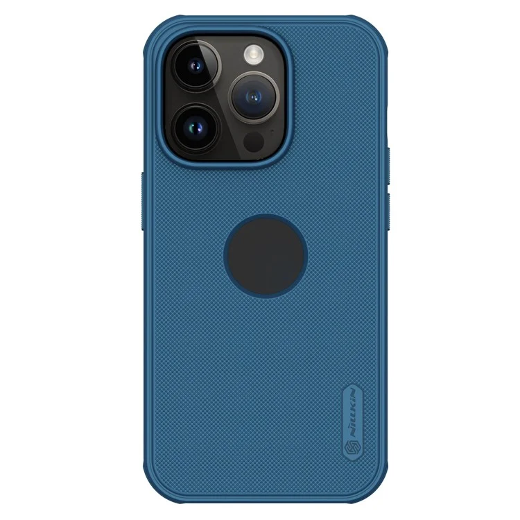 NILLKIN Super Frosted Shield Pro for iPhone 15 Pro Phone Case PC Matte Phone Cover (Logo Hole Design) - Blue