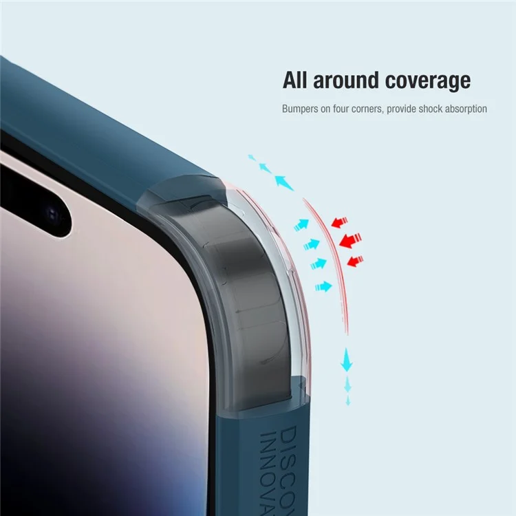 NILLKIN Super Frosted Shield Pro for iPhone 15 Pro Phone Case PC Matte Phone Cover (Logo Hole Design) - Blue