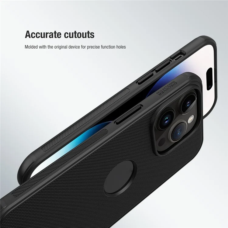 NILLKIN Super Frosted Shield Pro for iPhone 15 Pro Phone Case PC Matte Phone Cover (Logo Hole Design) - Blue