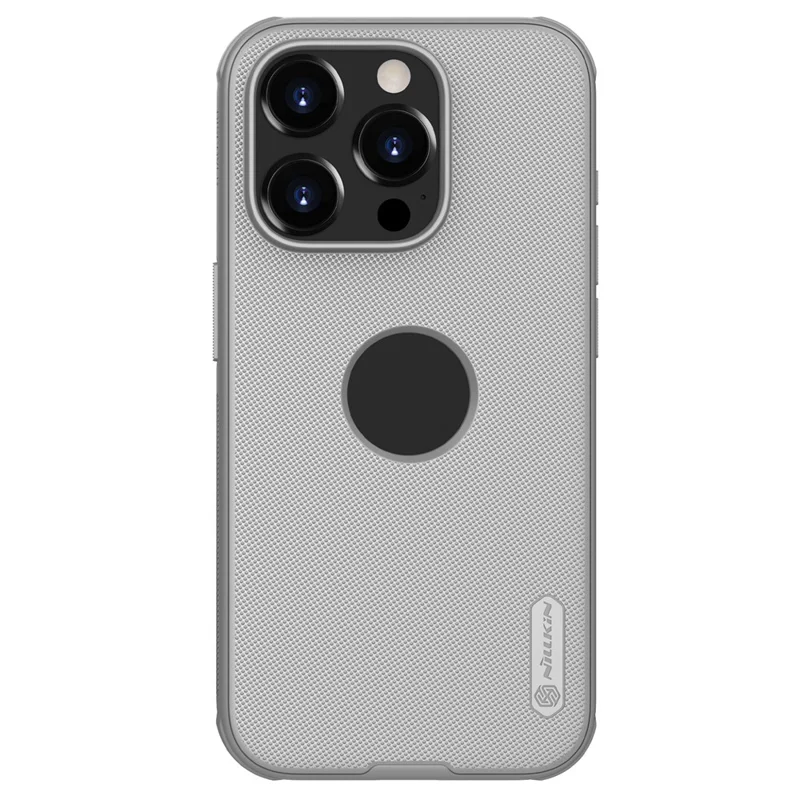NILLKIN Super Frosted Shield Pro for iPhone 15 Pro Phone Case PC Matte Phone Cover (Logo Hole Design) - Grey