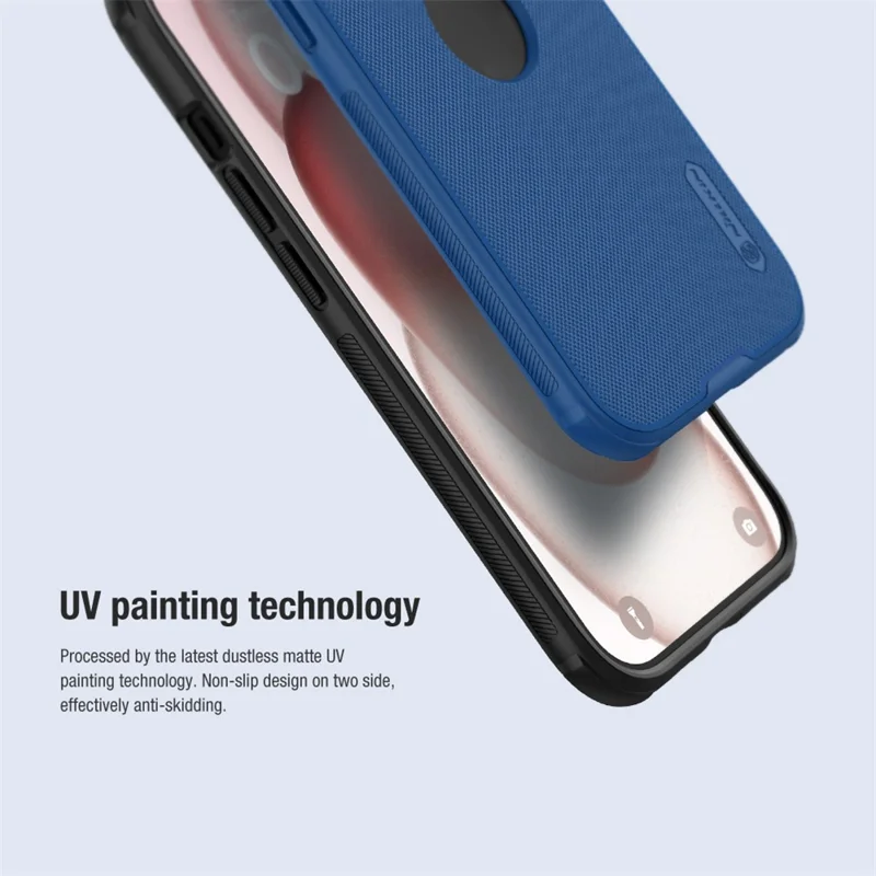 NILLKIN Super Frosted Shield Pro for iPhone 15 Pro Phone Case PC Matte Phone Cover (Logo Hole Design) - Grey