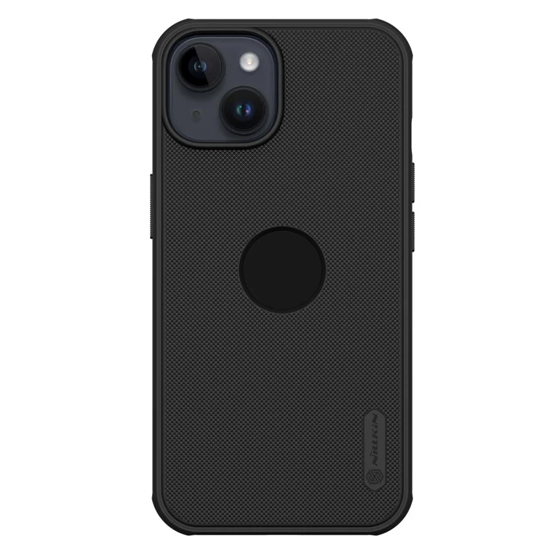 NILLKIN Super Frosted Shield Pro for iPhone 15 Case Anti-scratch Matte PC Cover (Logo Hole Design) - Black