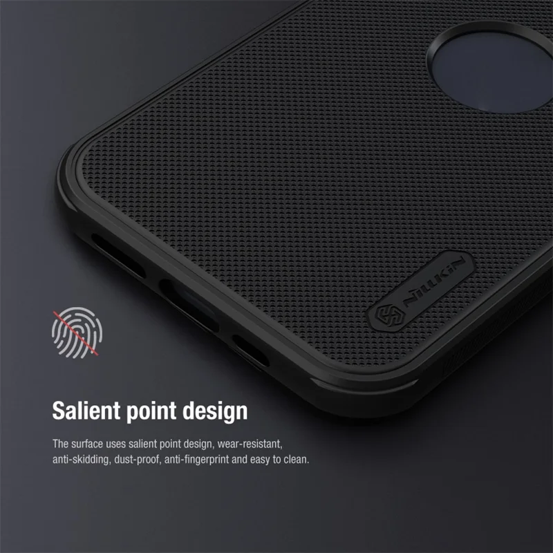 NILLKIN Super Frosted Shield Pro for iPhone 15 Case Anti-scratch Matte PC Cover (Logo Hole Design) - Black