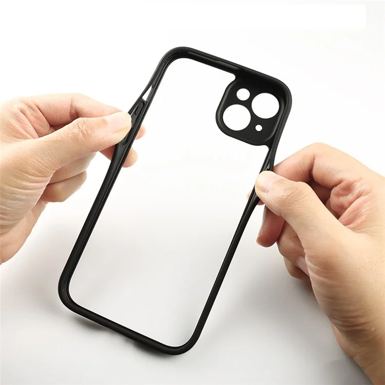 For iPhone 15 Case Slim-Fit PC + TPU Clear Phone Cover Protection Shell