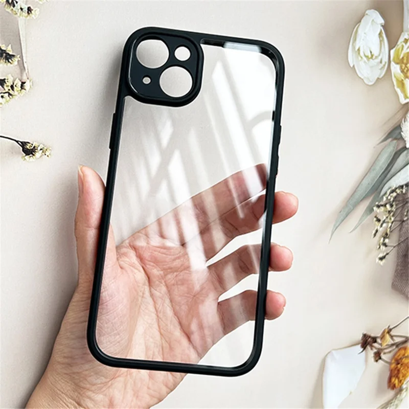 For iPhone 15 Case Slim-Fit PC + TPU Clear Phone Cover Protection Shell