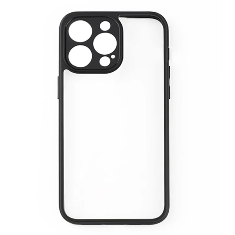 For iPhone 15 Pro Max Case Slim-Fit TPU + PC Clear Cover Dustproof Phone Shell