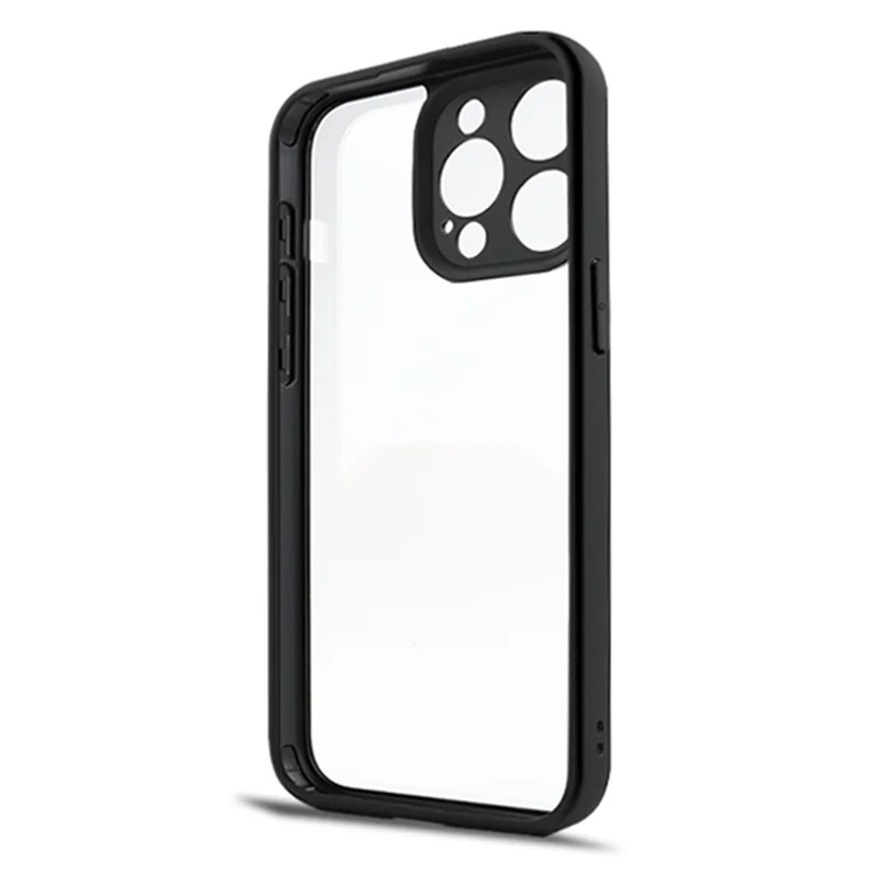 For iPhone 15 Pro Max Case Slim-Fit TPU + PC Clear Cover Dustproof Phone Shell
