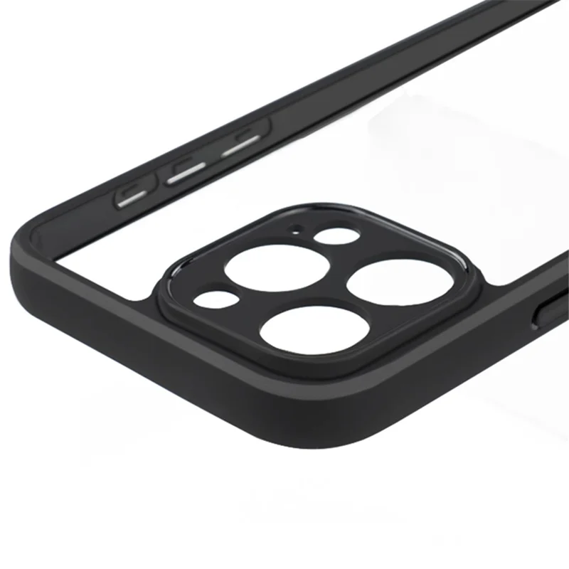 For iPhone 15 Pro Max Case Slim-Fit TPU + PC Clear Cover Dustproof Phone Shell