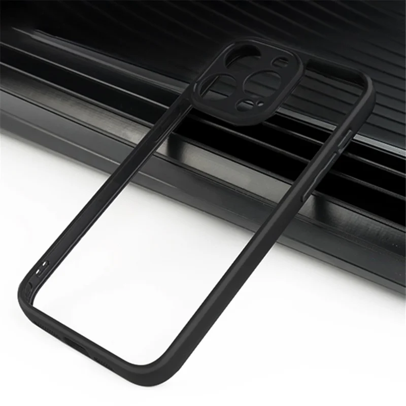 For iPhone 15 Pro Max Case Slim-Fit TPU + PC Clear Cover Dustproof Phone Shell