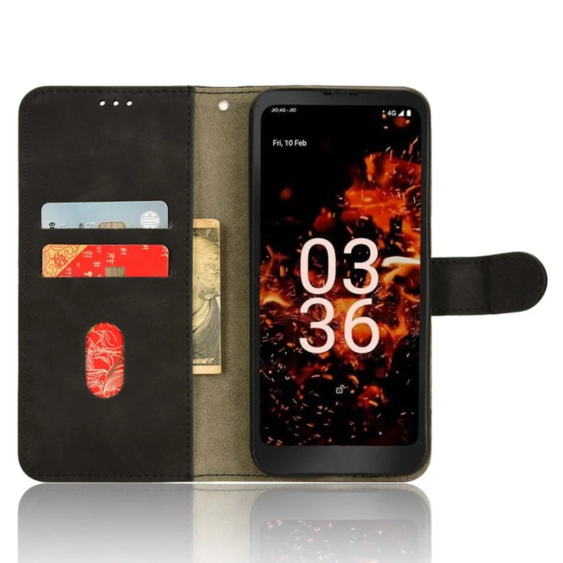 For Orbic Fun+ 4G Case Wallet Stand PU Leather Phone Cover - Black