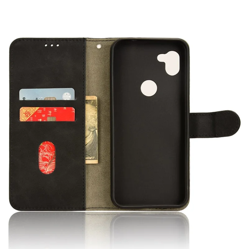 For Orbic Fun+ 4G Case Wallet Stand PU Leather Phone Cover - Black