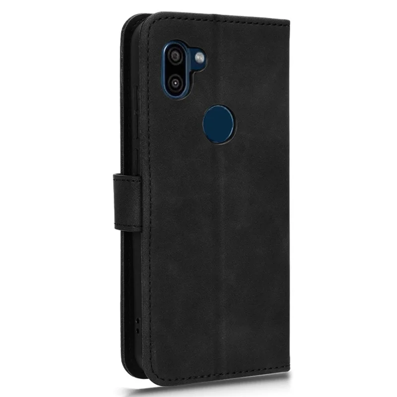For Orbic Fun+ 4G Case Wallet Stand PU Leather Phone Cover - Black