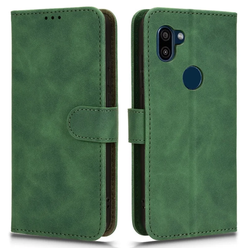 For Orbic Fun+ 4G Case Wallet Stand PU Leather Phone Cover - Green