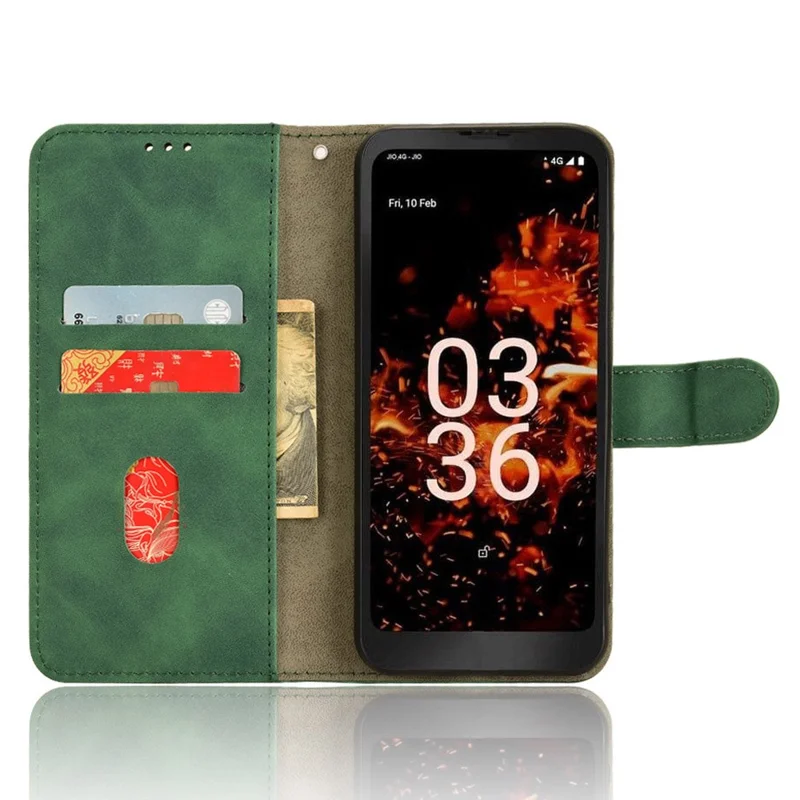 For Orbic Fun+ 4G Case Wallet Stand PU Leather Phone Cover - Green