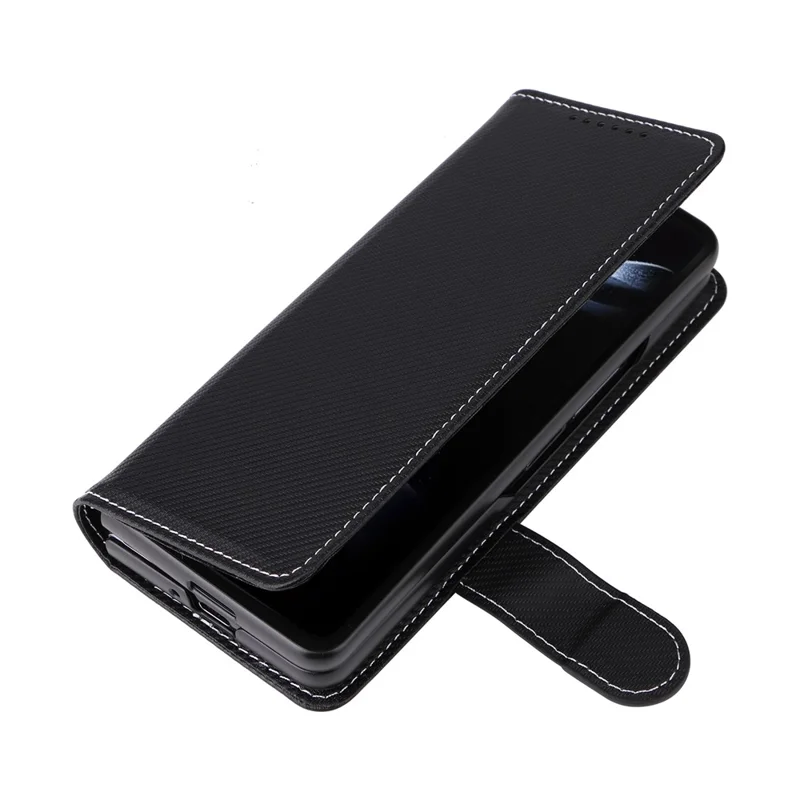 For Samsung Galaxy Z Fold5 5G Case Detachable PU Leather Wallet Phone Case - Black