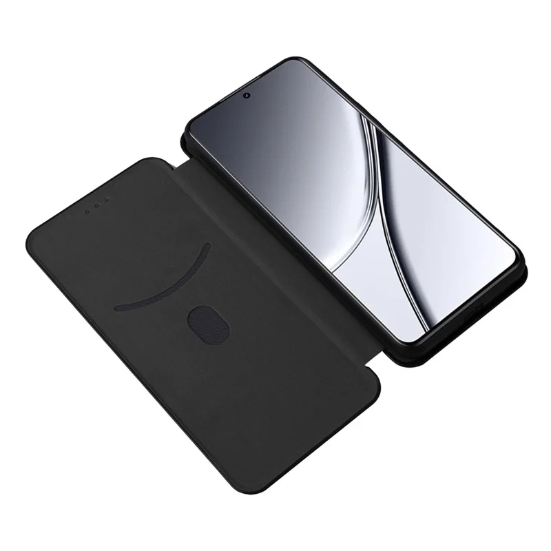 For Realme GT5 5G Case Shockproof Cell Phone Cover Leather Stand Shell with Card Slot - Black