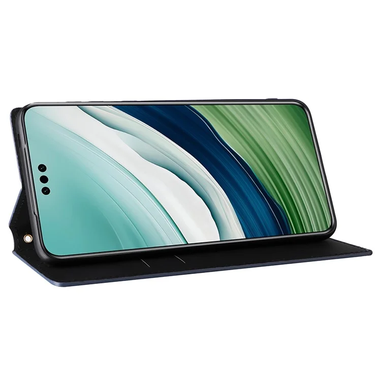 Per Huawei Mate 60 Pro / Pro+ Cover Romboidale Impresso Portafoglio in Pelle PU Custodia per Telefono - Blu
