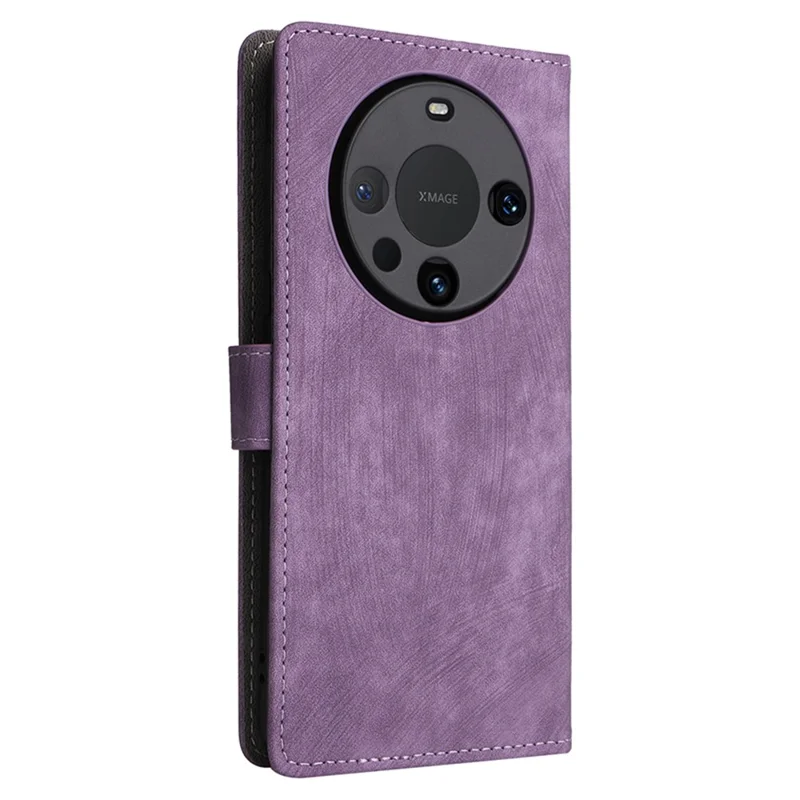 Läderför Huawei Mate 60 Pro / Mate 60 Pro+ Etui med RFID-skydd Plånboksöverdrag med rem - Lila
